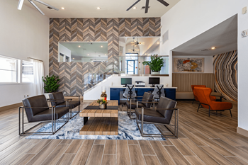 Resident lounge with coffee bar, tv and gaming area